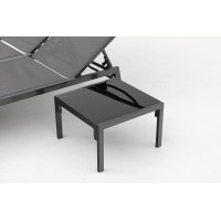 Mare set lehátek + stůl, antracit/ šedá