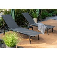 Mare set lehátek + stůl, antracit/ šedá