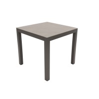 MADRI - zahradní hliníkový stůl 80x80 cm, mocca