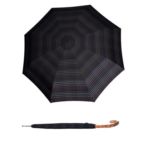 Knirps KNIRPS T.772 LONG automatic Check Black - pánský holový vystřelovací deštník