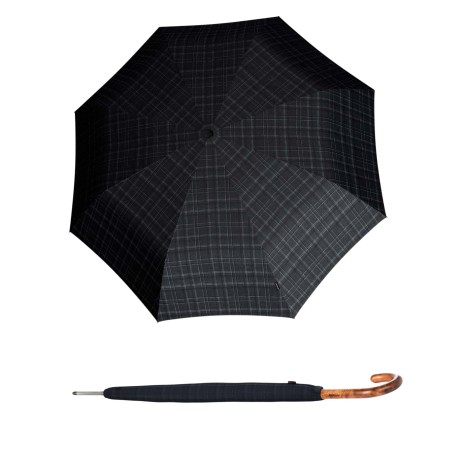 Knirps KNIRPS T.772 LONG automatic Mens Print Check - pánský holový vystřelovací deštník