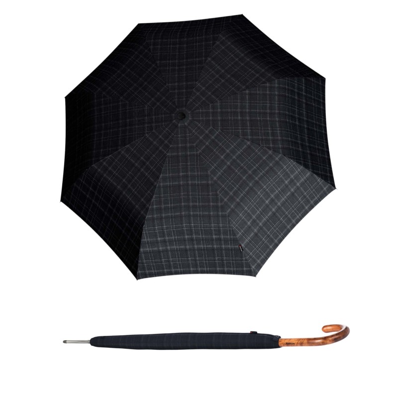 KNIRPS T.772 LONG automatic Mens Print Check - pánský holový vystřelovací deštník
