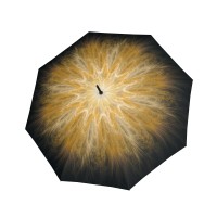 Fiber Flex long AC Imperial Golden Feather - dámský holový vystřelovací deštník