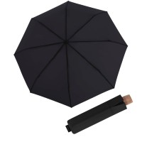 Timber manual Black - dámský skládací deštník