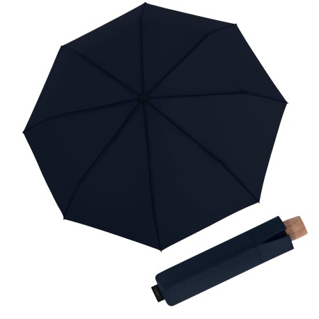 Knirps Timber manual Navy  - skládací deštník