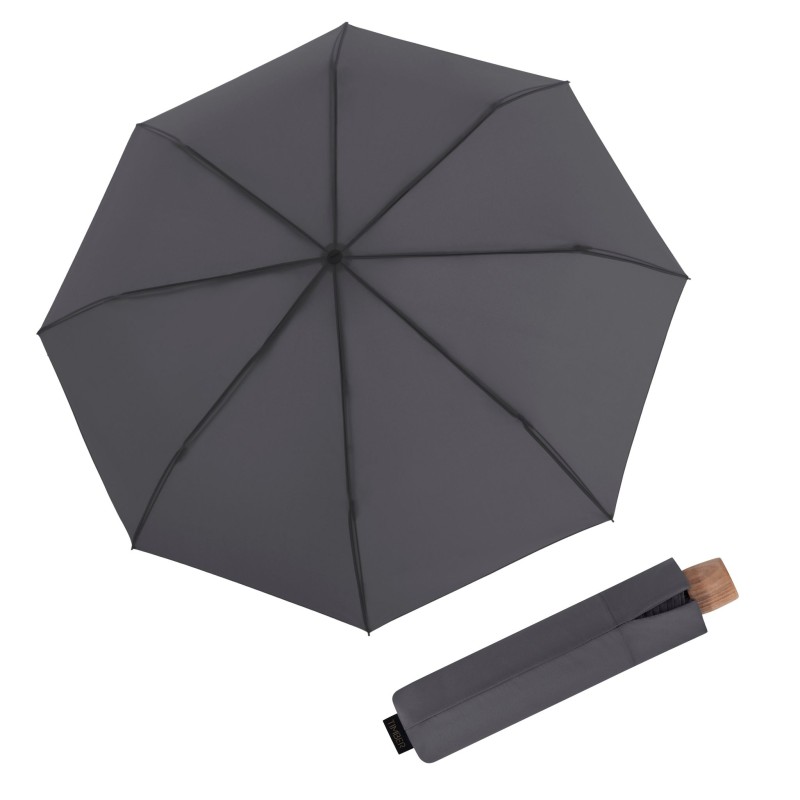 Timber manual Dark grey - skládací deštník