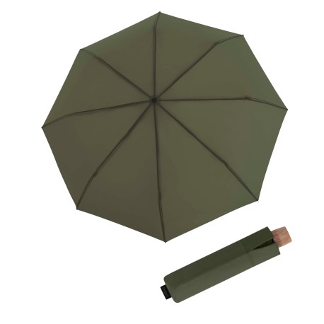 Knirps Timber manual Olive - skládací deštník