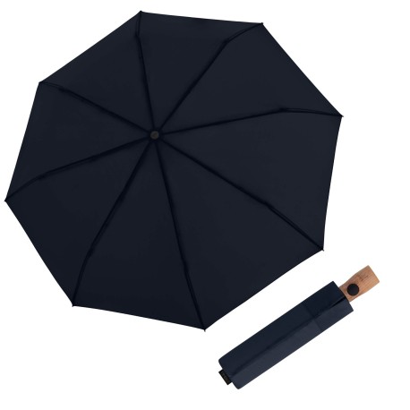 Knirps Timber duaomatic Navy  - skládací deštník