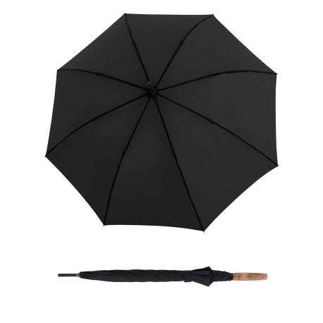 Knirps Timber Stick Automatic Black  - holový deštník