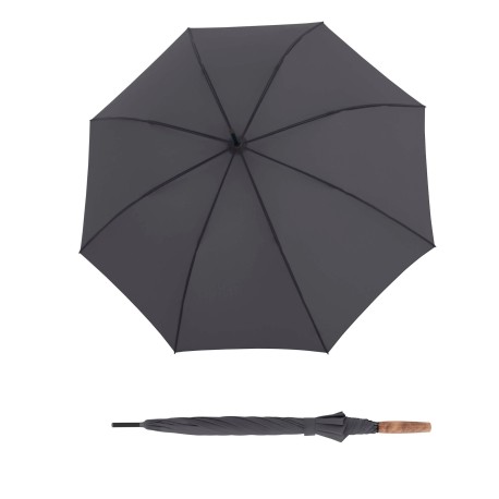 Knirps Timber Stick Automatic Dark Grey - holový deštník