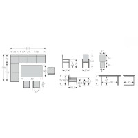 EXPERT LOUNGE - zahradní hliníková jídelní souprava