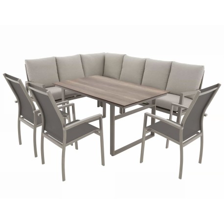 Doppler EXPERT LOUNGE - zahradní hliníková jídelní souprava