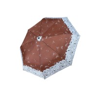 Hit Mini Flowers Brown- dámský skládací deštník