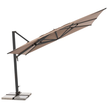 Doppler ALU XL ULTRA 4x3 m - výkyvný zahradní slunečník s boční tyčí : Desén látky - 846