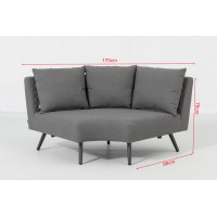 Deluxe Lika-Tex rohová pohovka s taburetem