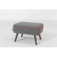 Deluxe Lika-Tex rohová pohovka s taburetem