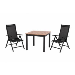 EXPERT WOOD Antracit - zahradní hliníková souprava polohovací 4+1