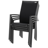 EXPERT WOOD Antracit - zahradní hliníková souprava polohovací 4+1