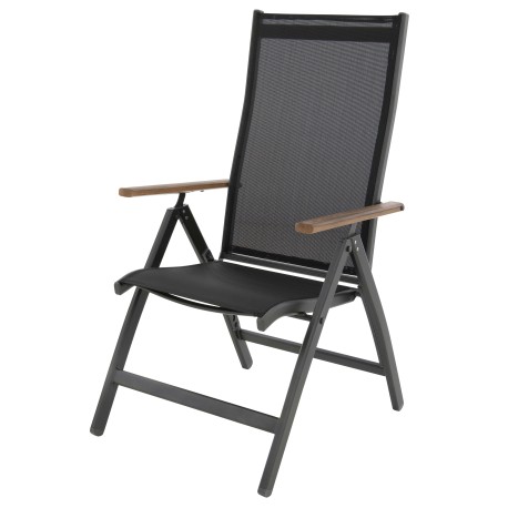 Doppler EXPERT WOOD Plus - zahradní hliníkové polohovací křeslo - Rozbalené zboží (N608)
