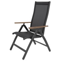 EXPERT antracit Wood Plus - zahradní hliníková souprava 6+1