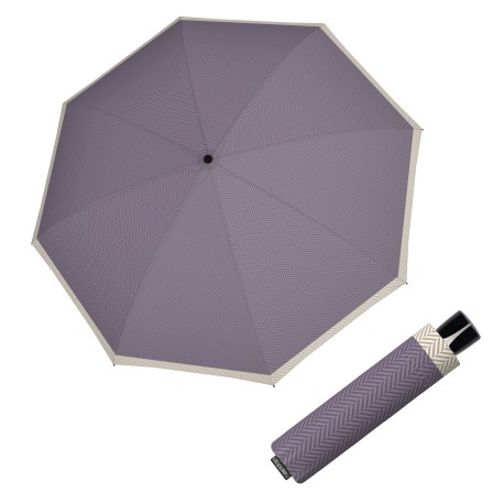 Doppler Mini Fiber Chevron lilac - dámský skládací deštník