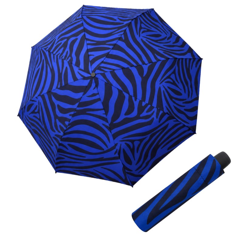 Hit Mini Wildstripes modrý - dámský skládací deštník