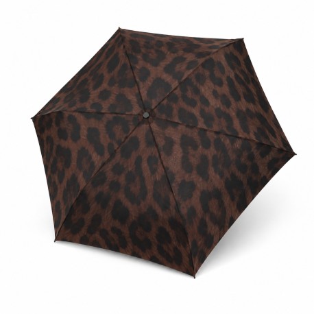 Knirps KNIRPS US.050 Leo with black - dámský skládací plochý deštník