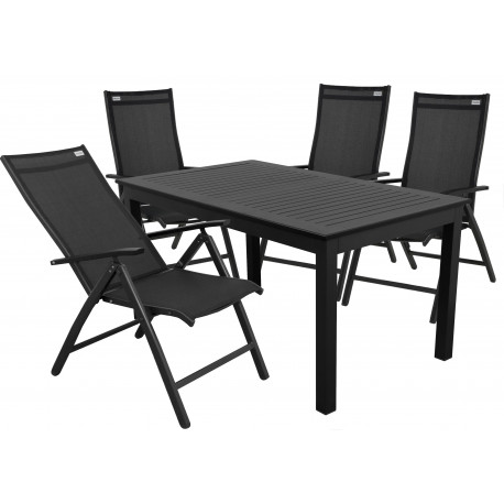 Hliníková sedací souprava 4+1 Doppler EXPERT ANTRACIT