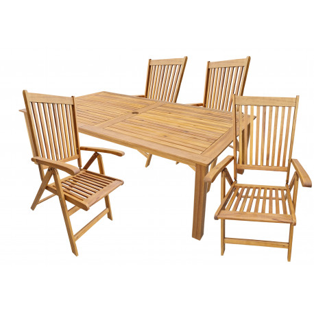 Doppler ATLAN - dřevěná sedací souprava 4+1 - 2. jakost