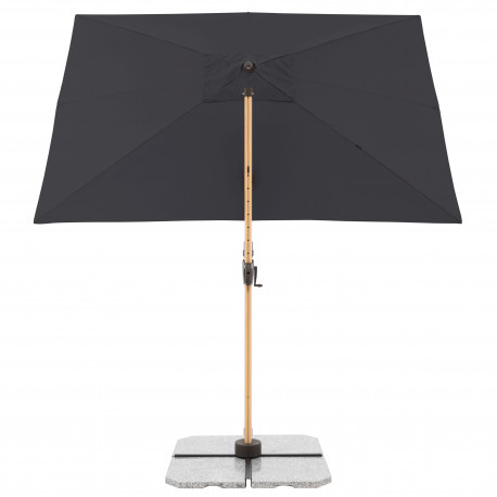 Výkyvný zahradní slunečník s boční tyčí s ultra uv ochranou Doppler ALU WOOD 220 x 300 cm - antracit
