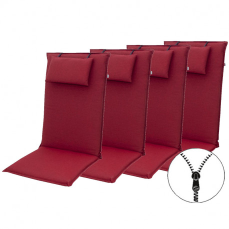 Polstry vysoké na židli a křeslo s podhlavníkem, set 4 ks, Doppler ELEGANT 2428