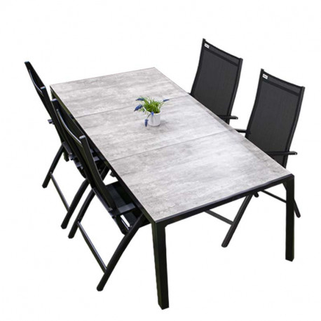 Hliníková sedací souprava 4+1 Doppler BERGAMO EXPERT