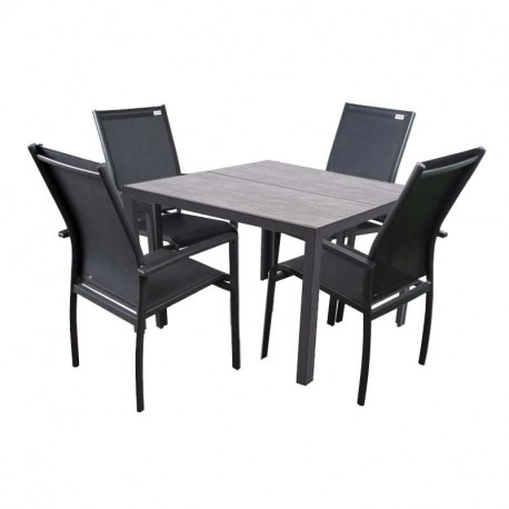 Hliníková sedací souprava 4+1 Doppler BERGAMO EXPERT ANTRACIT