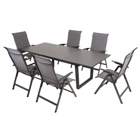 Hliníková zahradní souprava 6+1 Doppler LIVORNO YELMO ALU