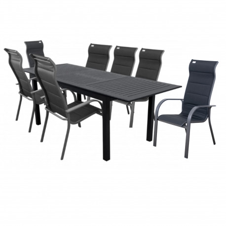 Hliníková sedací souprava 6+1 Doppler EXPERT MIAMI