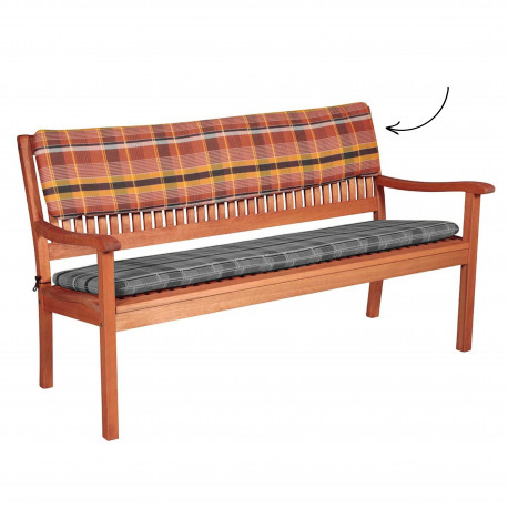 Doppler Opěrka na 2místnou lavici 110 x 30 x 6 cm, hnědá