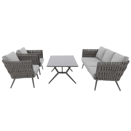 Doppler RIVA EXPERT šedá - zahradní hliníková souprava