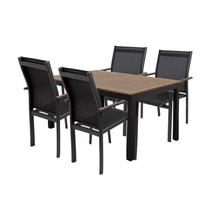 Doppler EXPERT WOOD Plus - zahradní hliníková sedací souprava 4+1