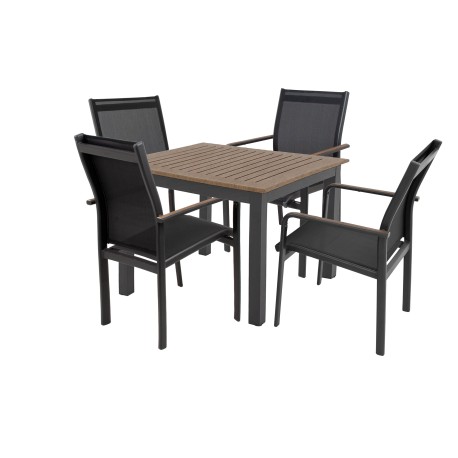 Doppler EXPERT WOOD Plus - zahradní hliníková sedací souprava 4+1