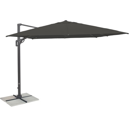 Velký zahradní slunečník s boční tyčí Derby RAVENNA 3 x 3 m- antracit